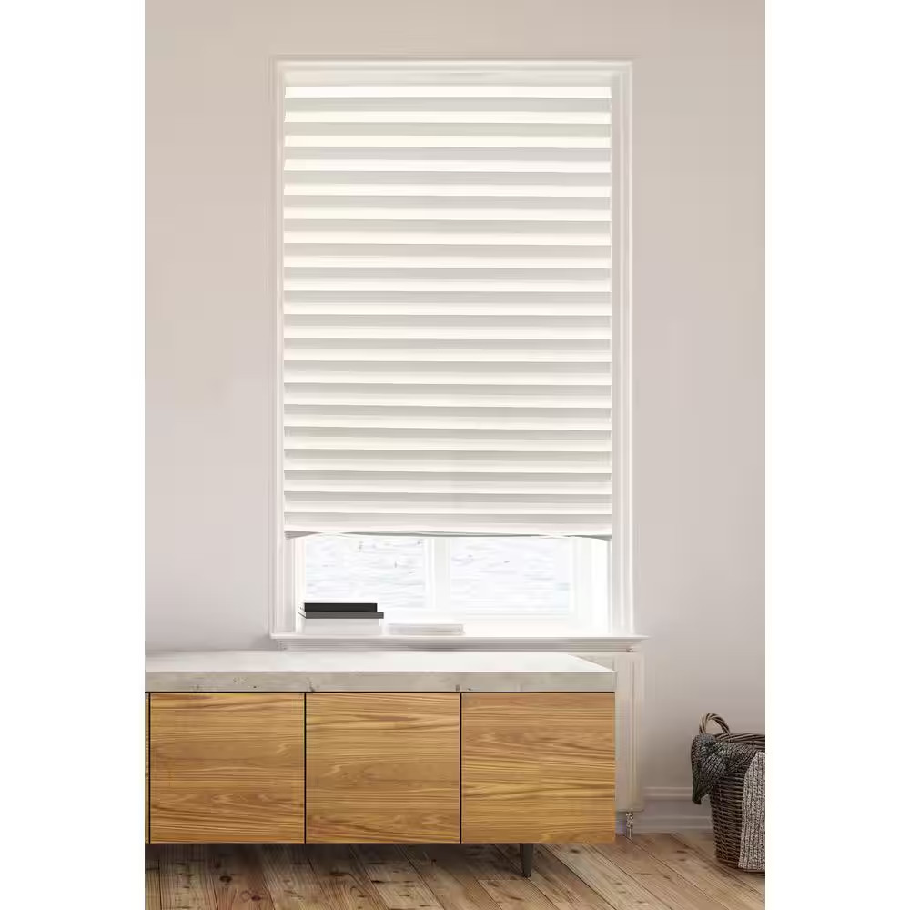 Cut-To-Size White PE 36 In.W X 72 In.L Light Filtering 6-PK Cordless Temporary P