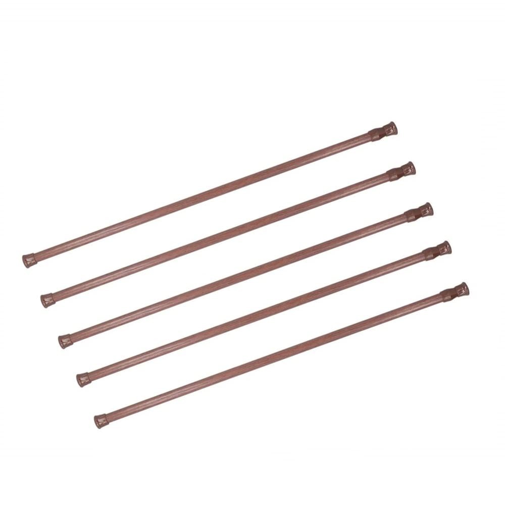 5 PCS Spring Curtain Tension Rods Adjustable 15.728 Inch Cupboard Bars DIY