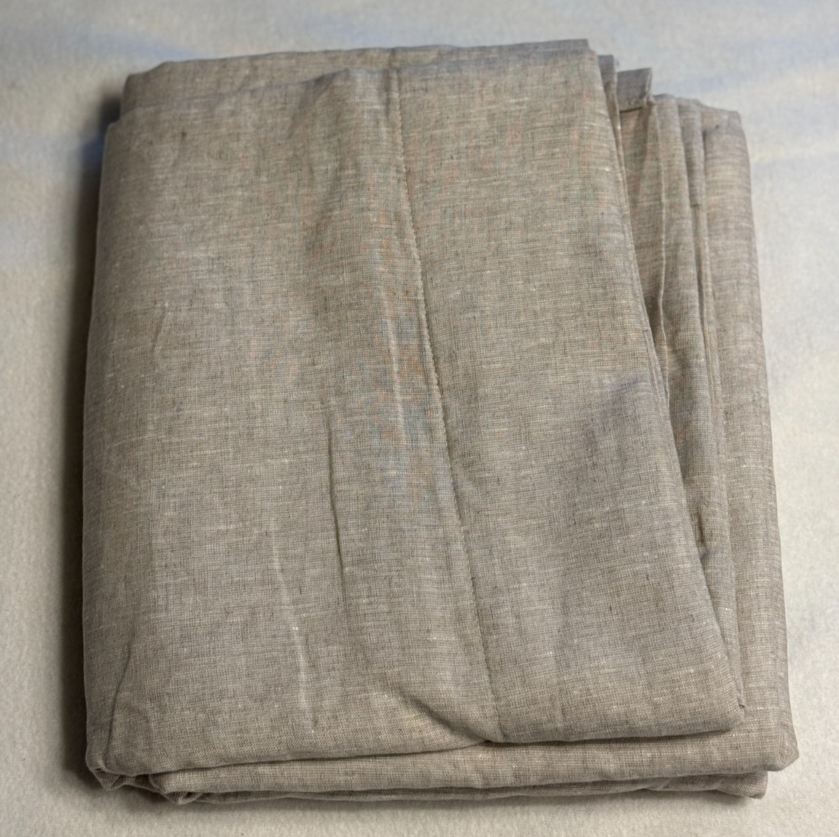 Quince European Linen Blackout Curtain Panel 48×84 Flax Beige Neutral