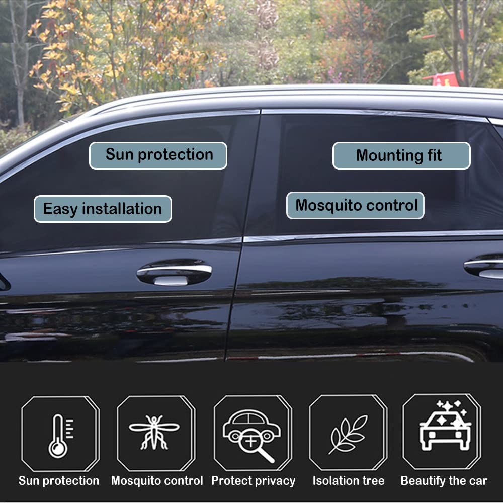Upgrade Stretchable&Breathable SUV Car Window Shade – F, Rear window/2pcs