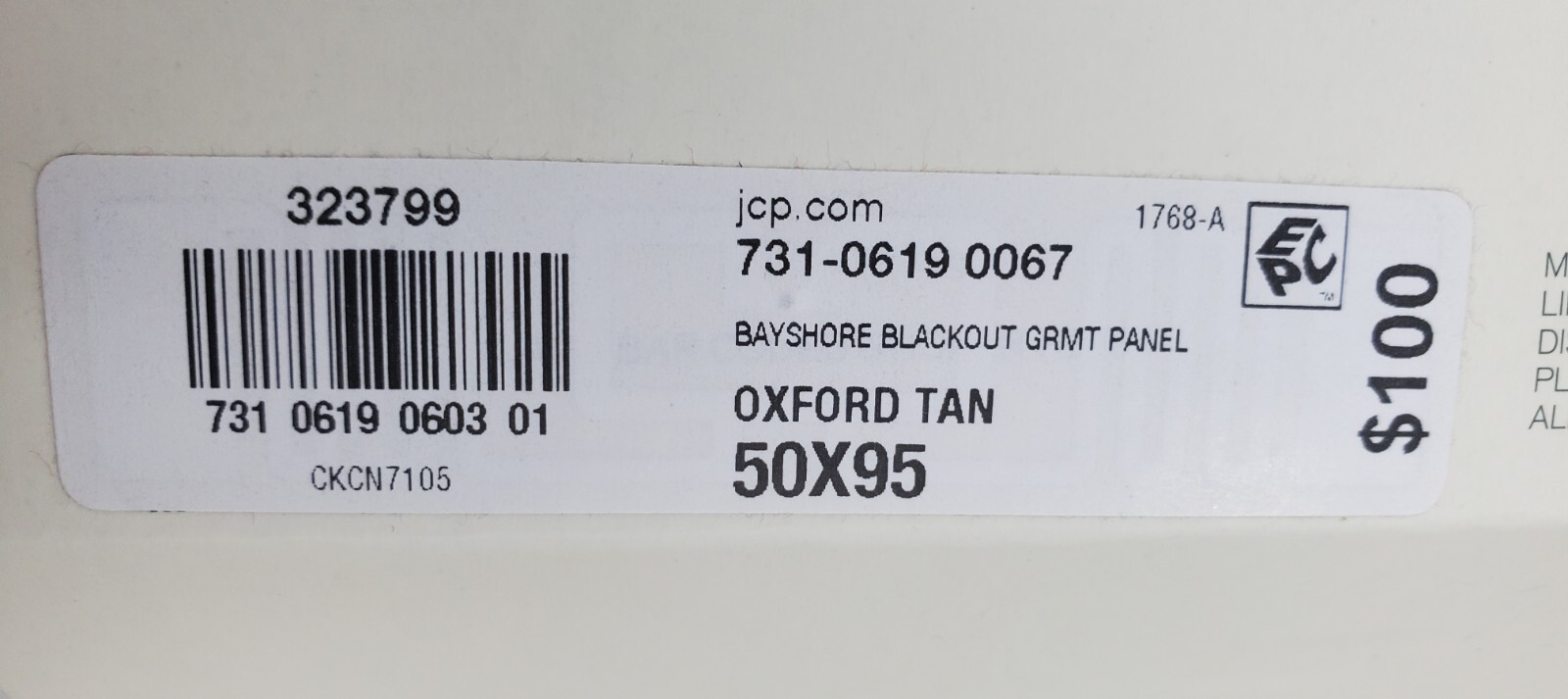 2 JcPenney Linden Street 50×95 Blackout Bayshore Grommet Panels Pair Oxford Tan