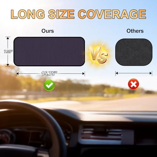 Square Car Window Shades for Windshield & Side Windows, 2-Pack Static Cling