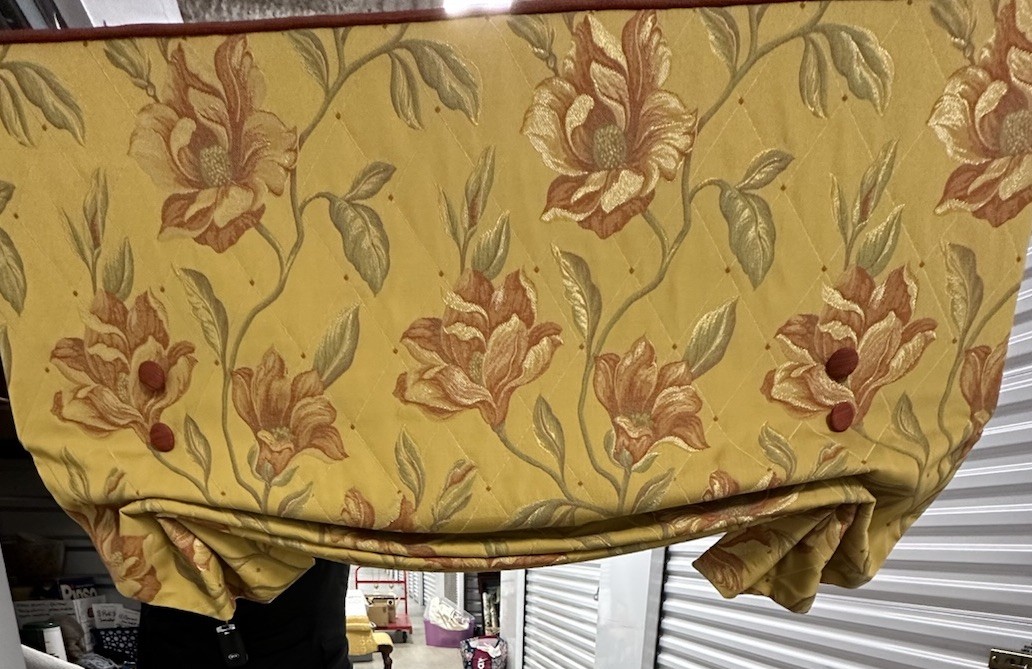 2 Custom Window Treatment Valance Cornices Gold Green Rust