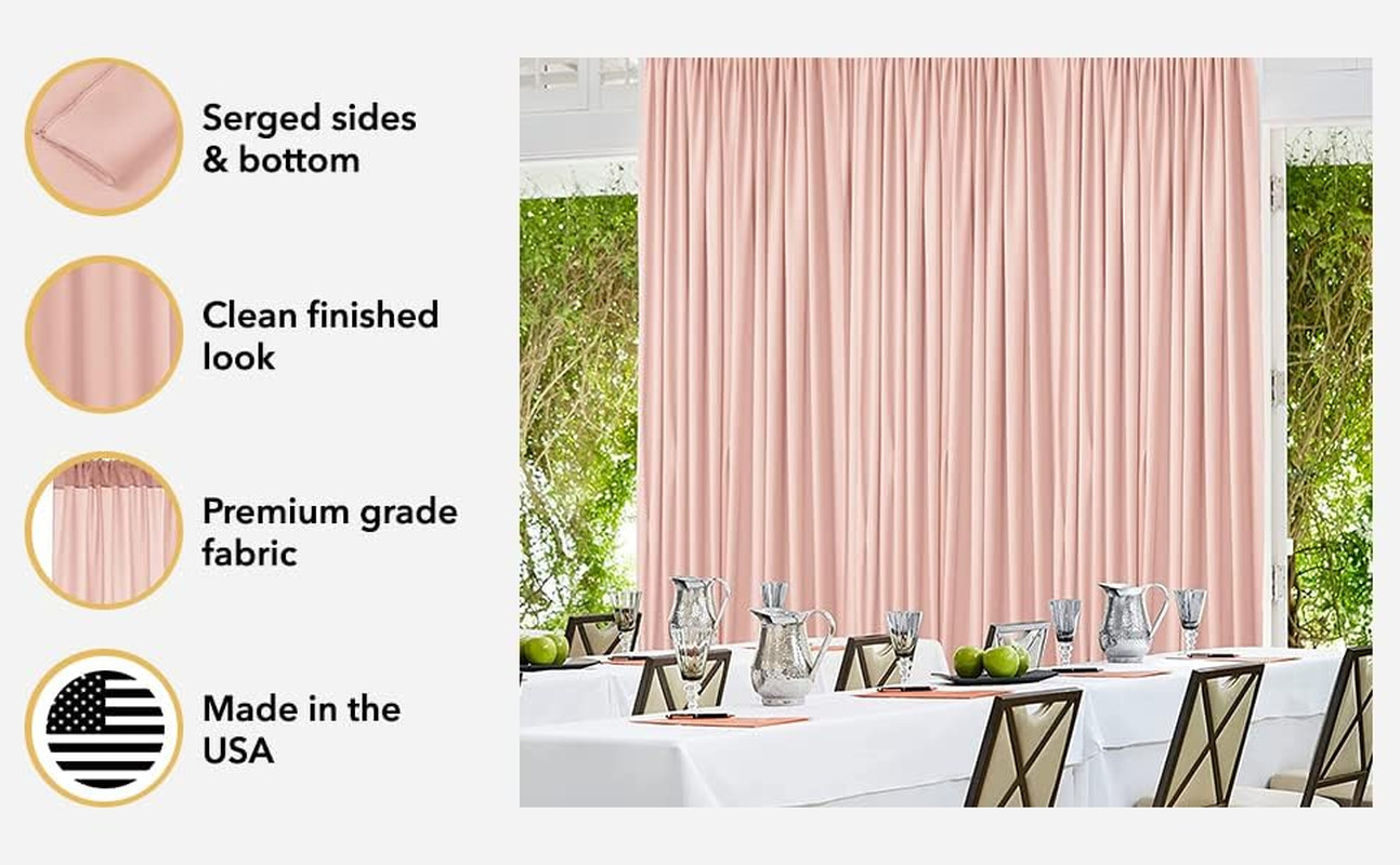 10 Feet X 10 Feet Dark Teal IFR Polyester Backdrop Drapes Curtains Panels with R