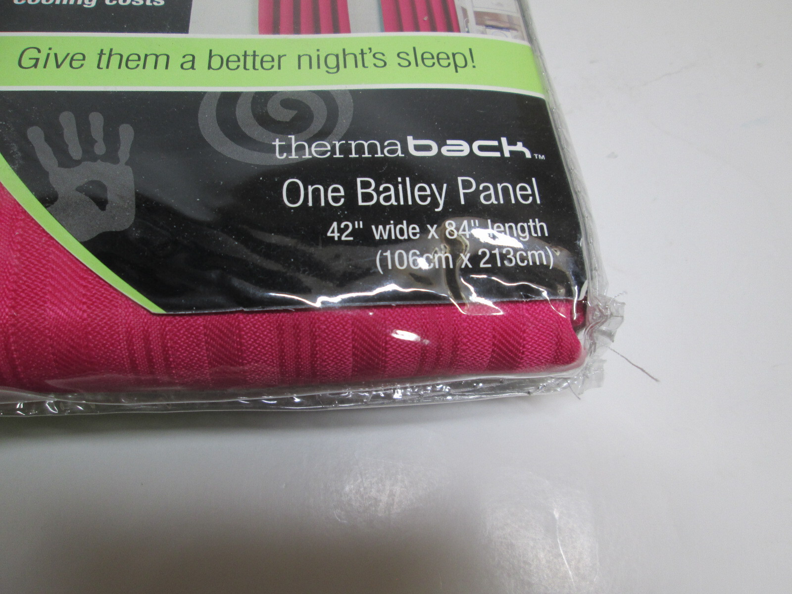 Eclipse Thermaback Bailey Rod Pocket Block Out Panel 42″x84″ Hot Pink Stripe