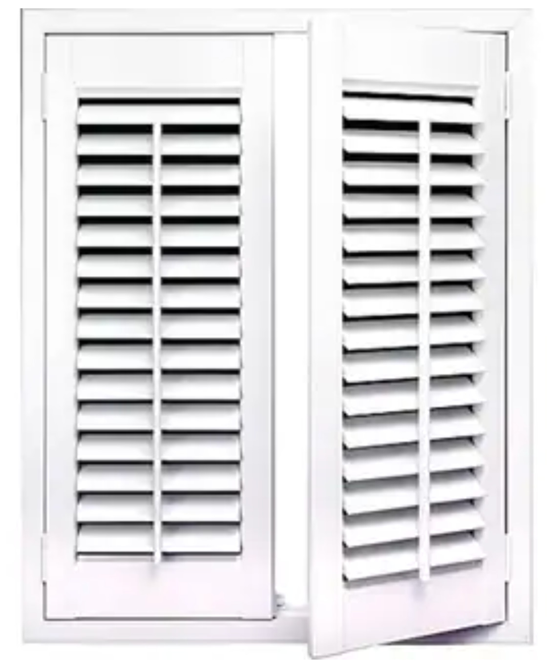 Vintage Café Style Rustic Farmhouse White Folding Plantation Shutters Short