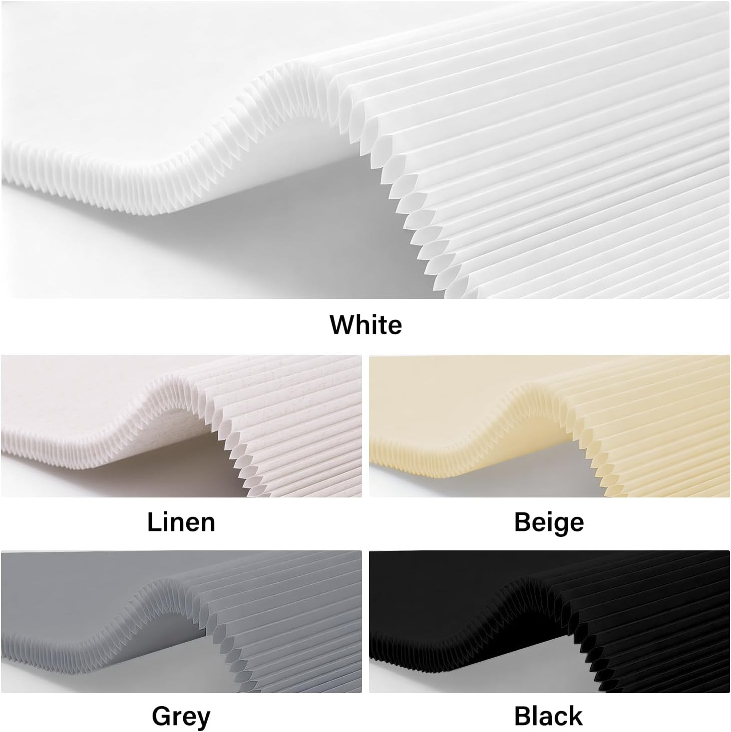 No Tools No Drill Cordless Cellular Shades Blinds for Indoor Windows, Light Filt
