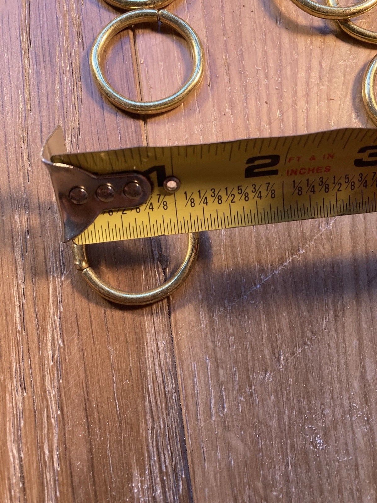 Vintage Solid Brass Curtain Rings 1.25″ Outer Diameter Drapery Hardware Lot