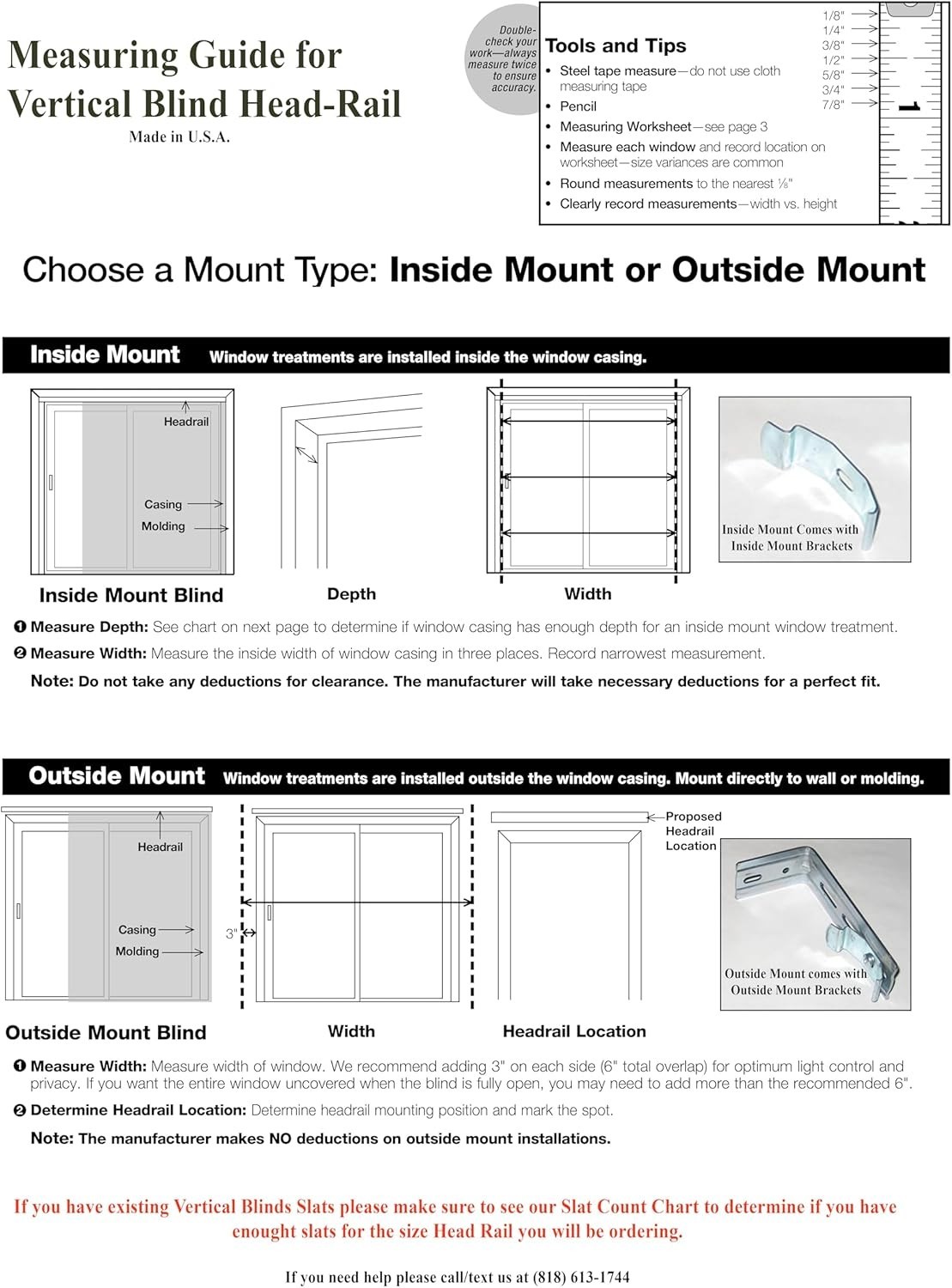 Vertical Blind Headrail Custom Made to Your Size & Stack