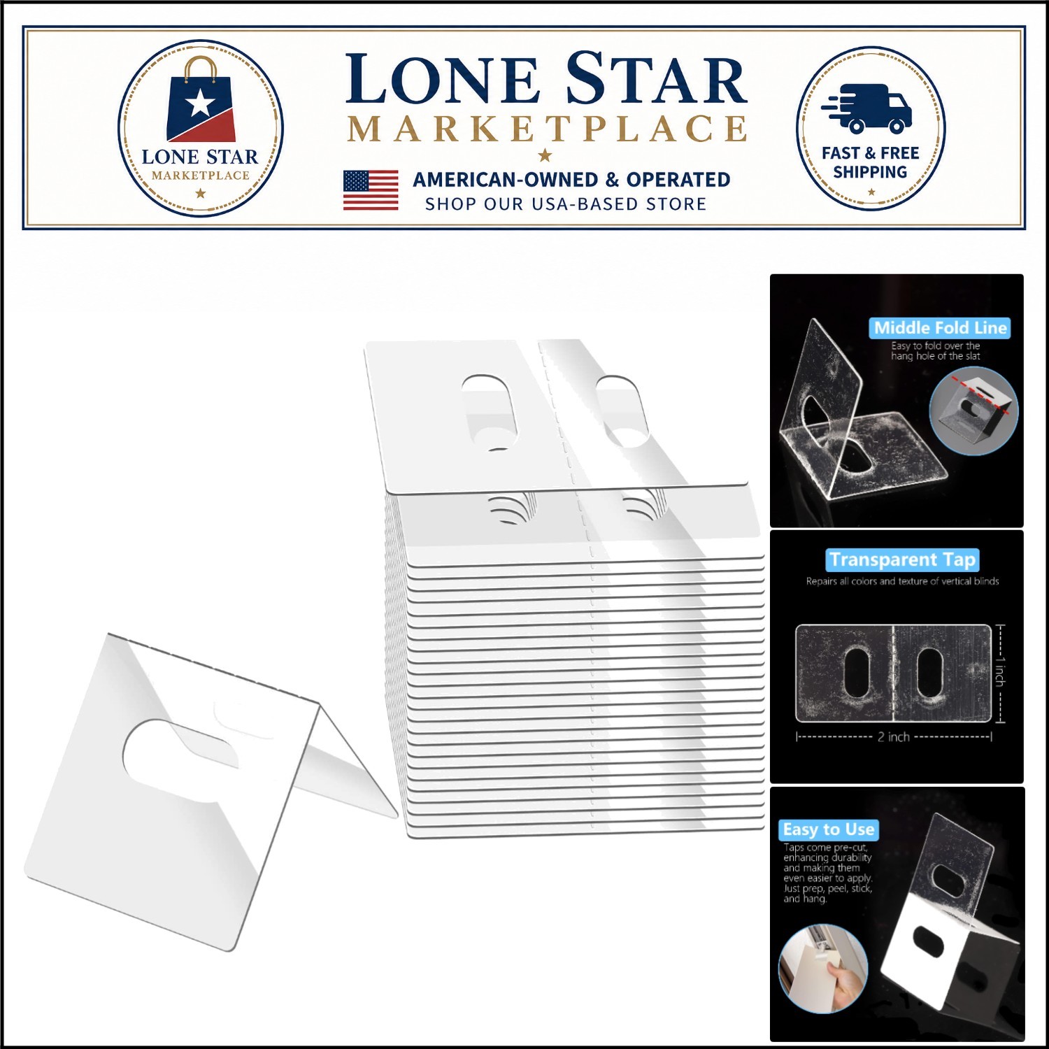 Durable Eco-Friendly Vertical Blind Repair Tabs – Restore Your Blinds Instantly