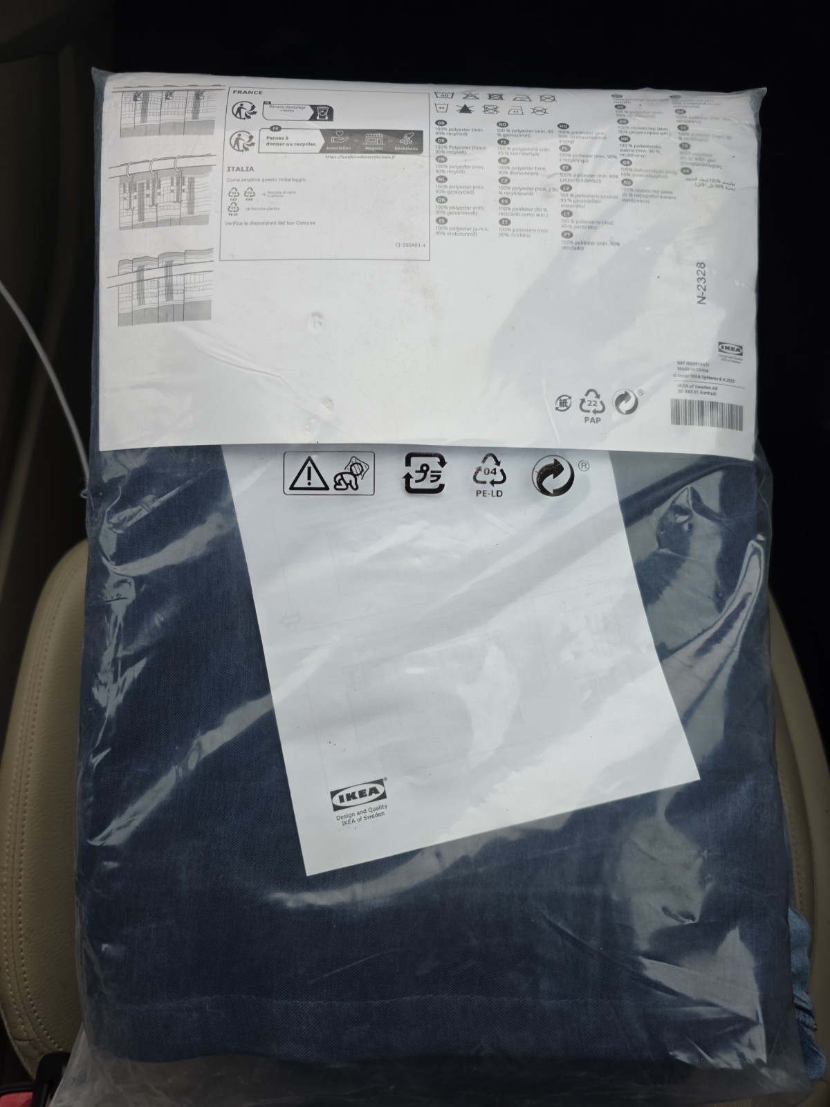 NEW IKEA BLAHUVA Blackout Curtain Panels 57×98″ Dark Blue 2 Panels 605.191.03