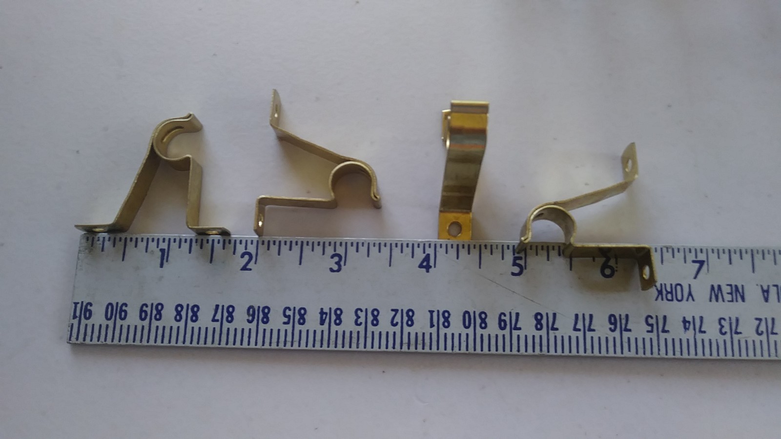 VIntage Kirsch cafe rod 14 brass brackets. For 7/16 inch Cafe Rods. 396