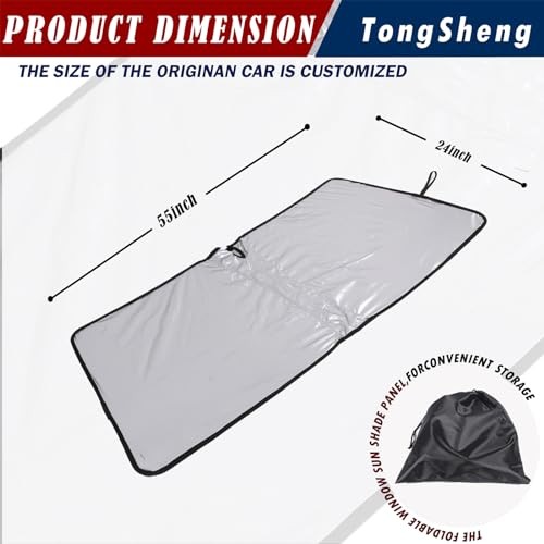 The Original Windshield Sun Shade for Tacoma 2006 Silver-coated Fabric Silver