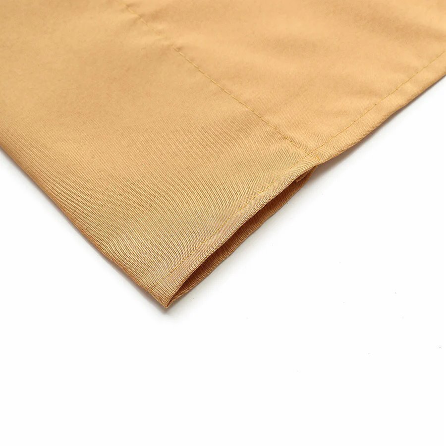 GOLD 2 Drapery Panels 8 ft Polyester Backdrop CURTAINS Rod Pockets Party Events