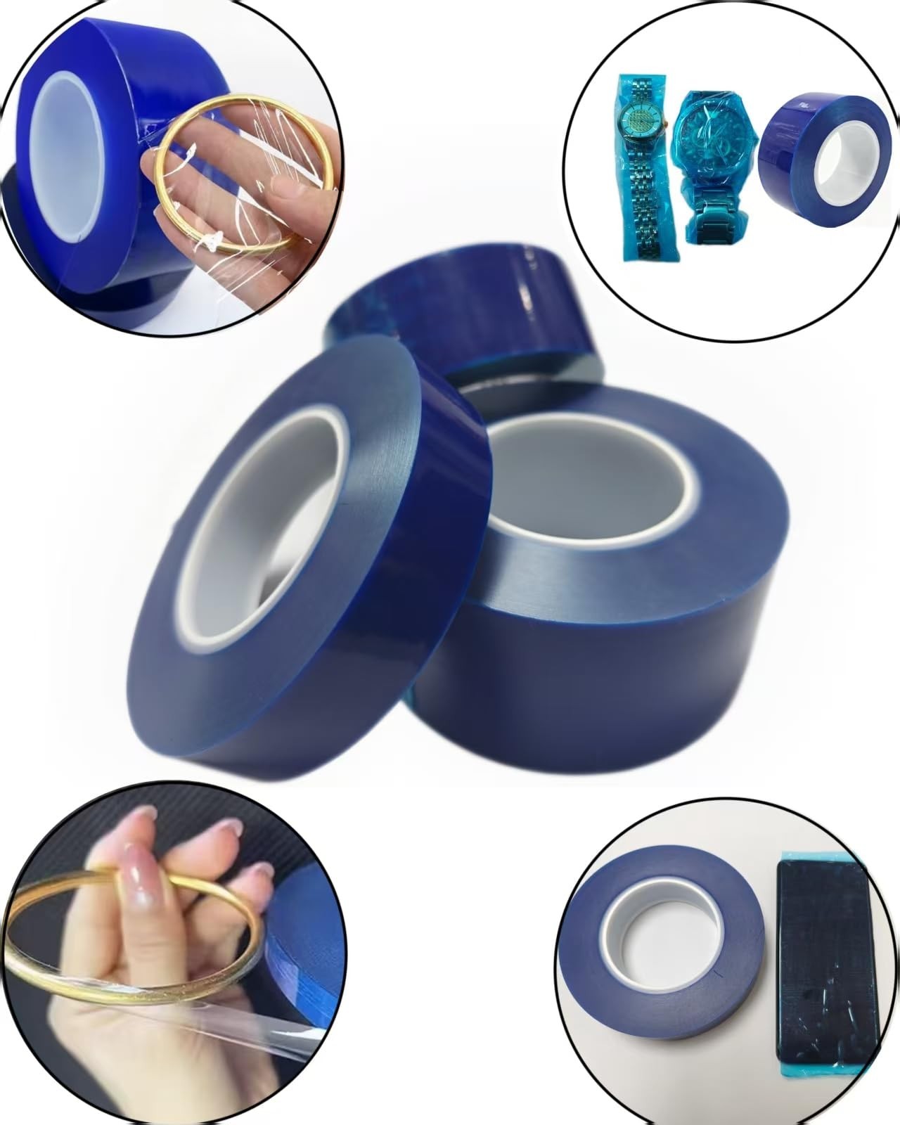 Durable Blue Adhesive Film for Wheel Hub Protection – Easy Install, Strong Adhes