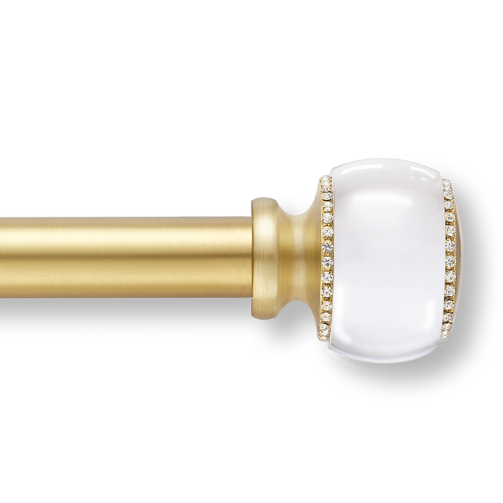 Mode Premium Collection 1 1/8 Diameter Curtain Rod Set Brilliant Doorknob