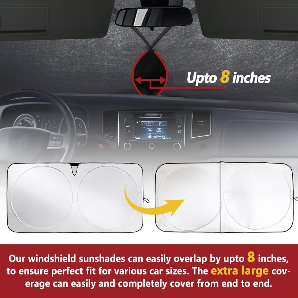 Class a RV Windshield Sunshade Cover, Reflective Window Film for Trailer Heat Bl