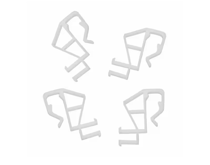 2″ & 2.5″ Faux Wood Blind Valance Clips (4pc) Hidden Mount Clear