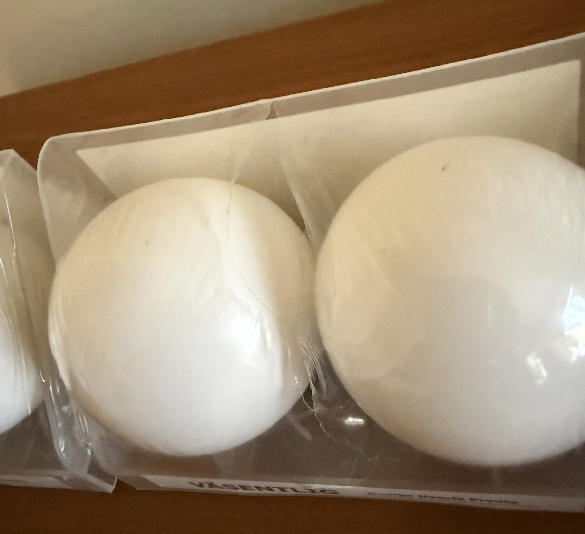 IKEA Vasentlig White Round Set of 2 End Caps Finials X 3 Packs Total of 6 New 2″