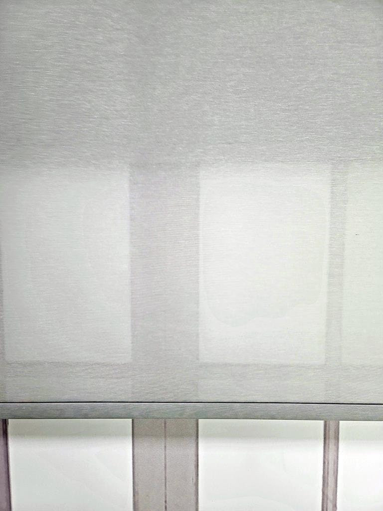 Plain Fabric Double Mechanism Tulle and Roller Blinds Curtain, Light filtering,