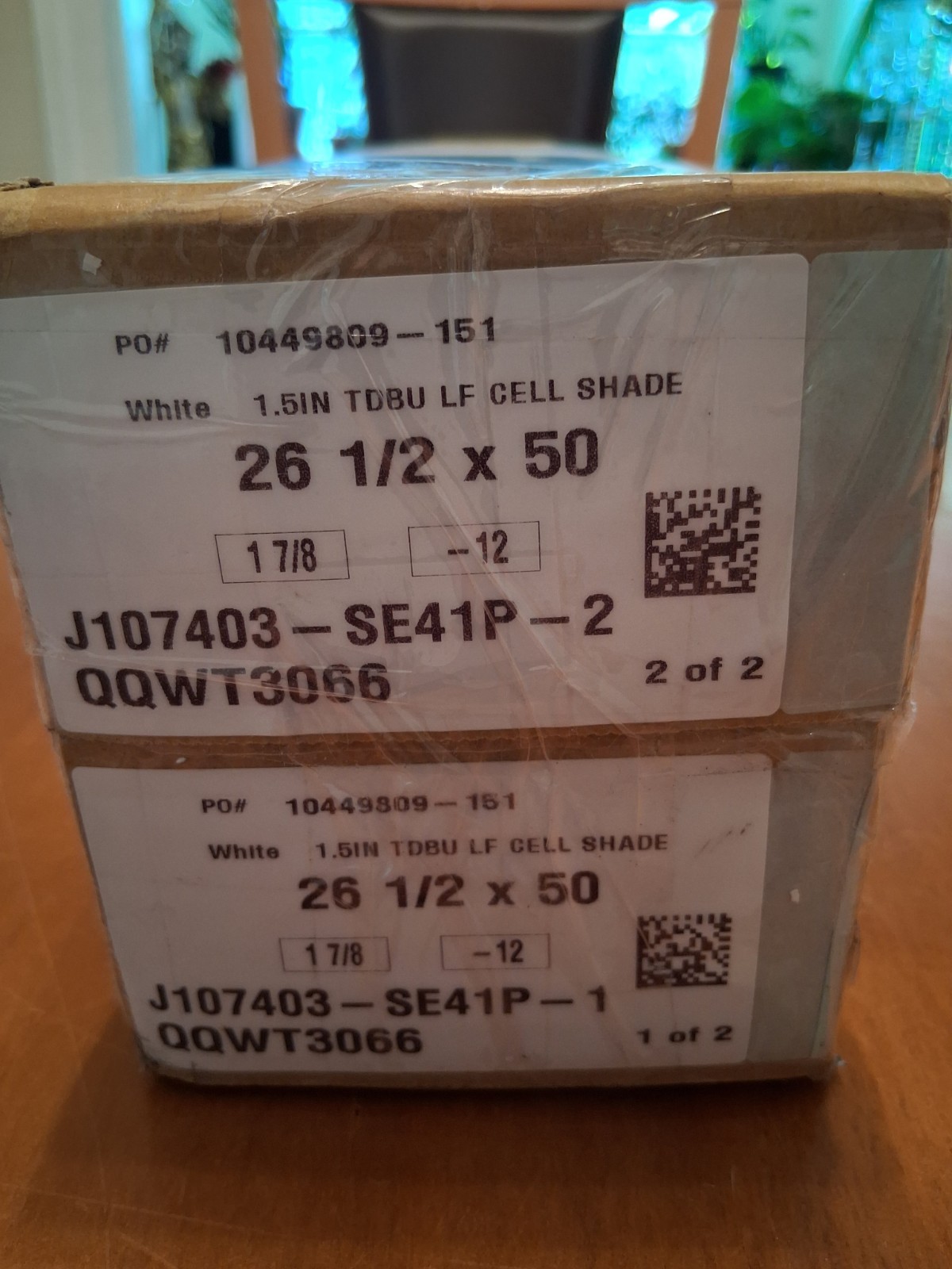 Select Blinds 26.5 x 50 Inch White Light Filtering Cellular Shade Set Of 2 New