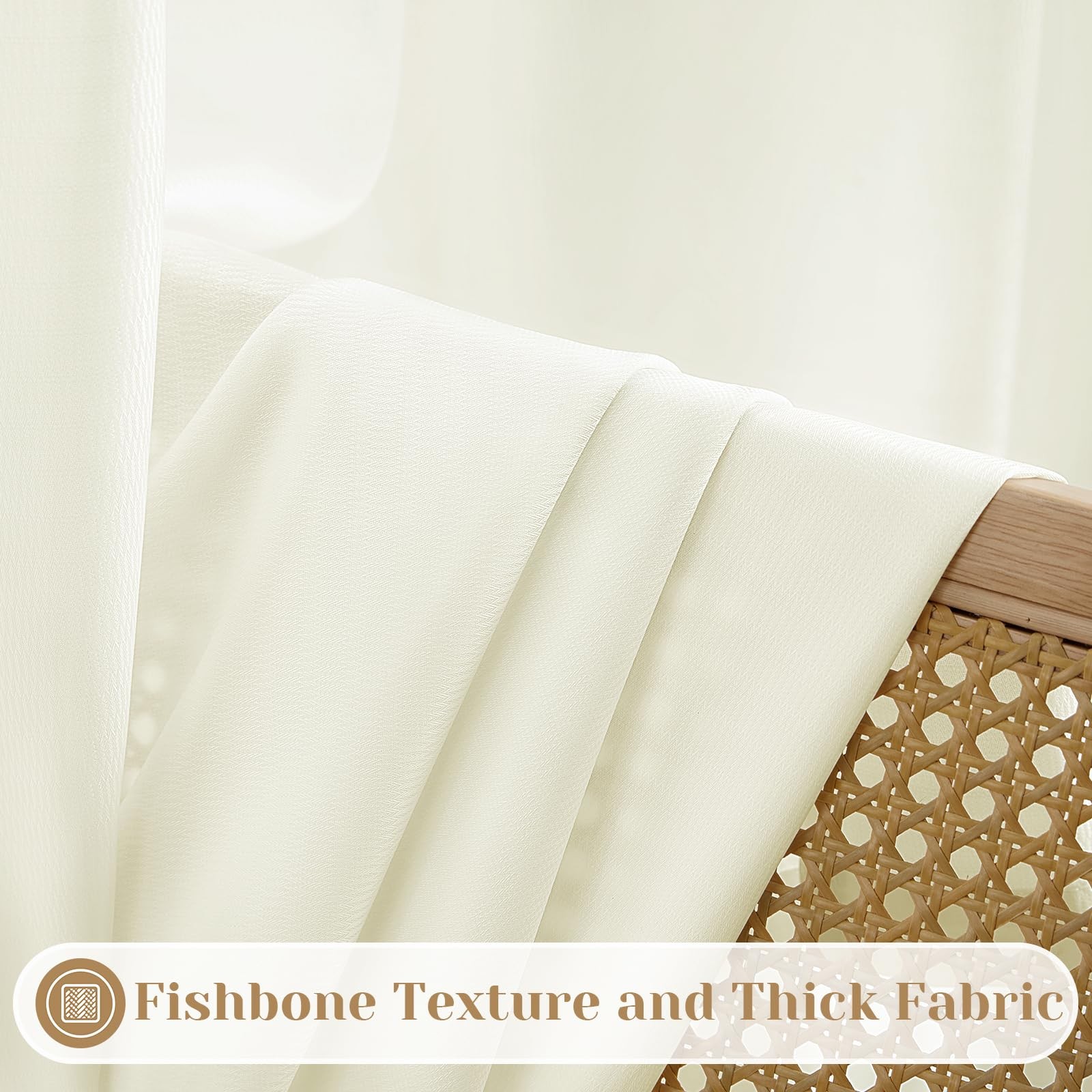 Homeideas Non See Through Privacy Sheer Curtains Elegant Lightweight Semi Light