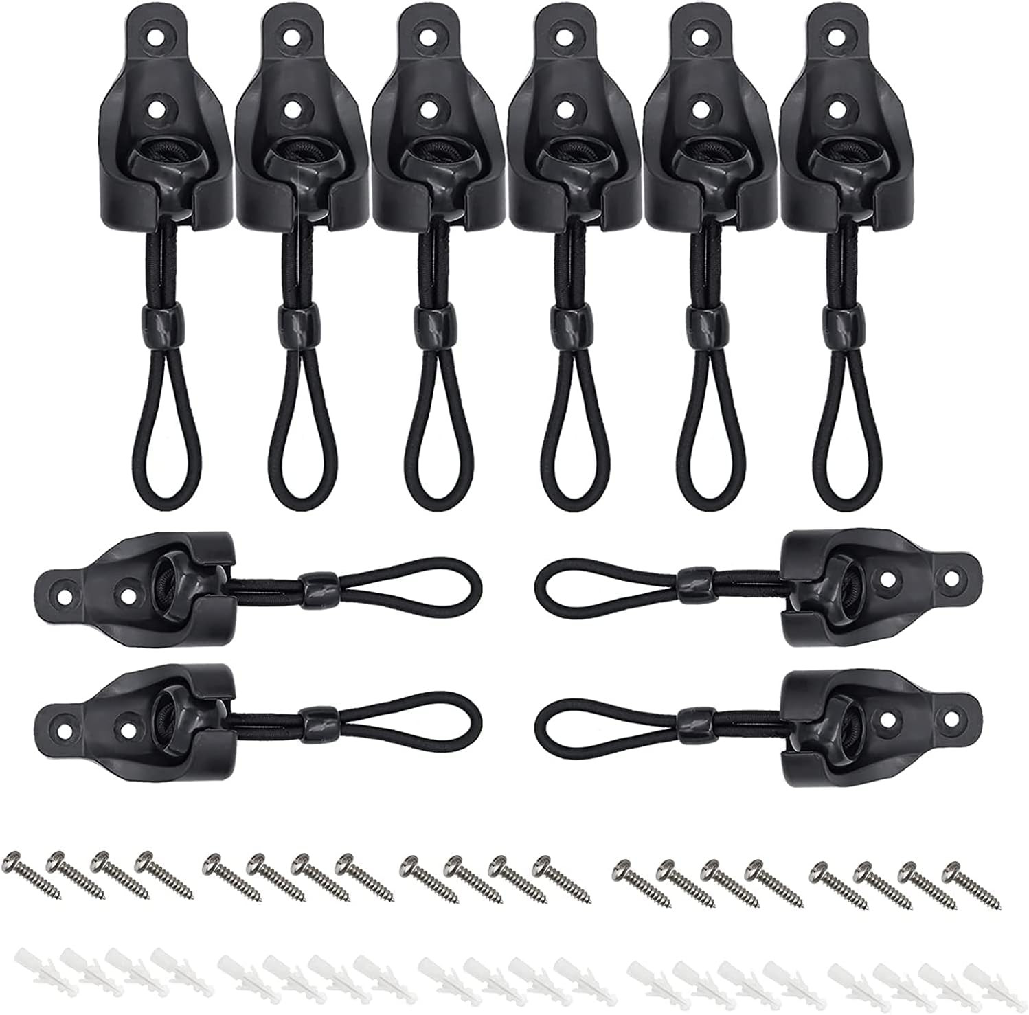 5 Sets Bunge Kit+End Cover, Accessories for Outdoor/Indoor Sunshade Curtain and