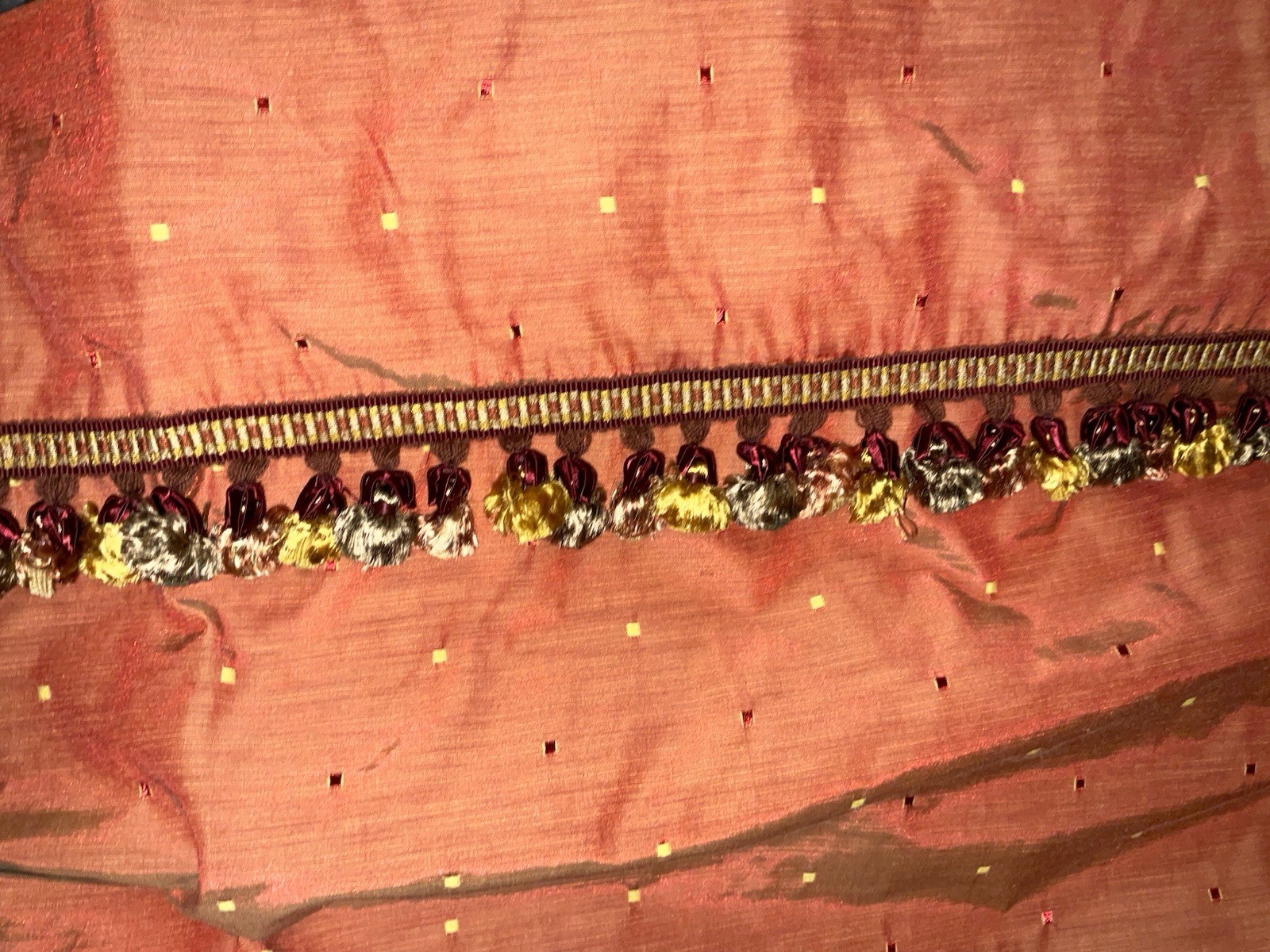 Curtains/Drapery/Panels X2 Bouillon Trim Lined 84 Long 102 Wide Ex.
