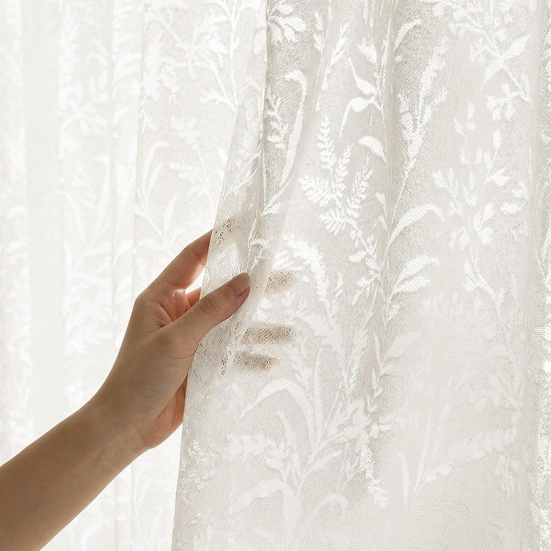 Lace Sheer Curtains Vintage Floral Pattern Light Filtering Panels Home Decor New