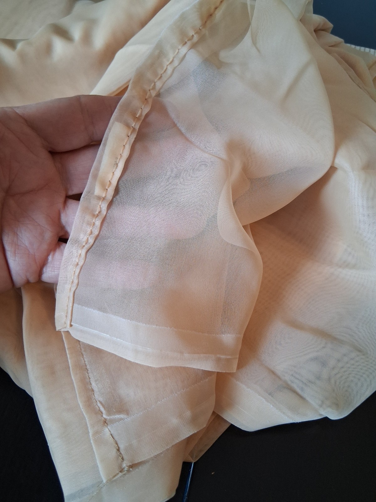 Two Gold Sheer Window Scarves 60″ x 6 yd