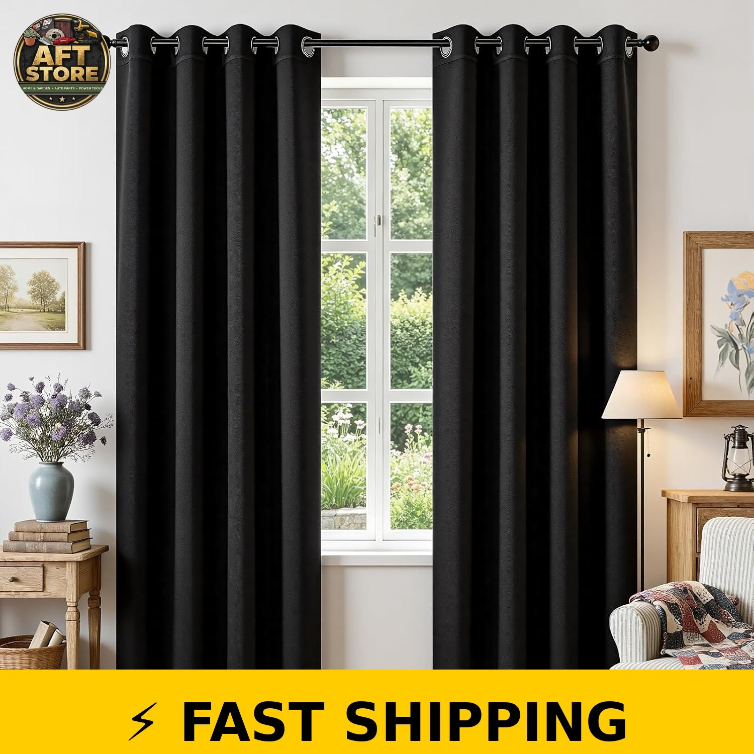 Joydeco 84 Inch Blackout Curtains – Thermal Insulated Grommet Drapes