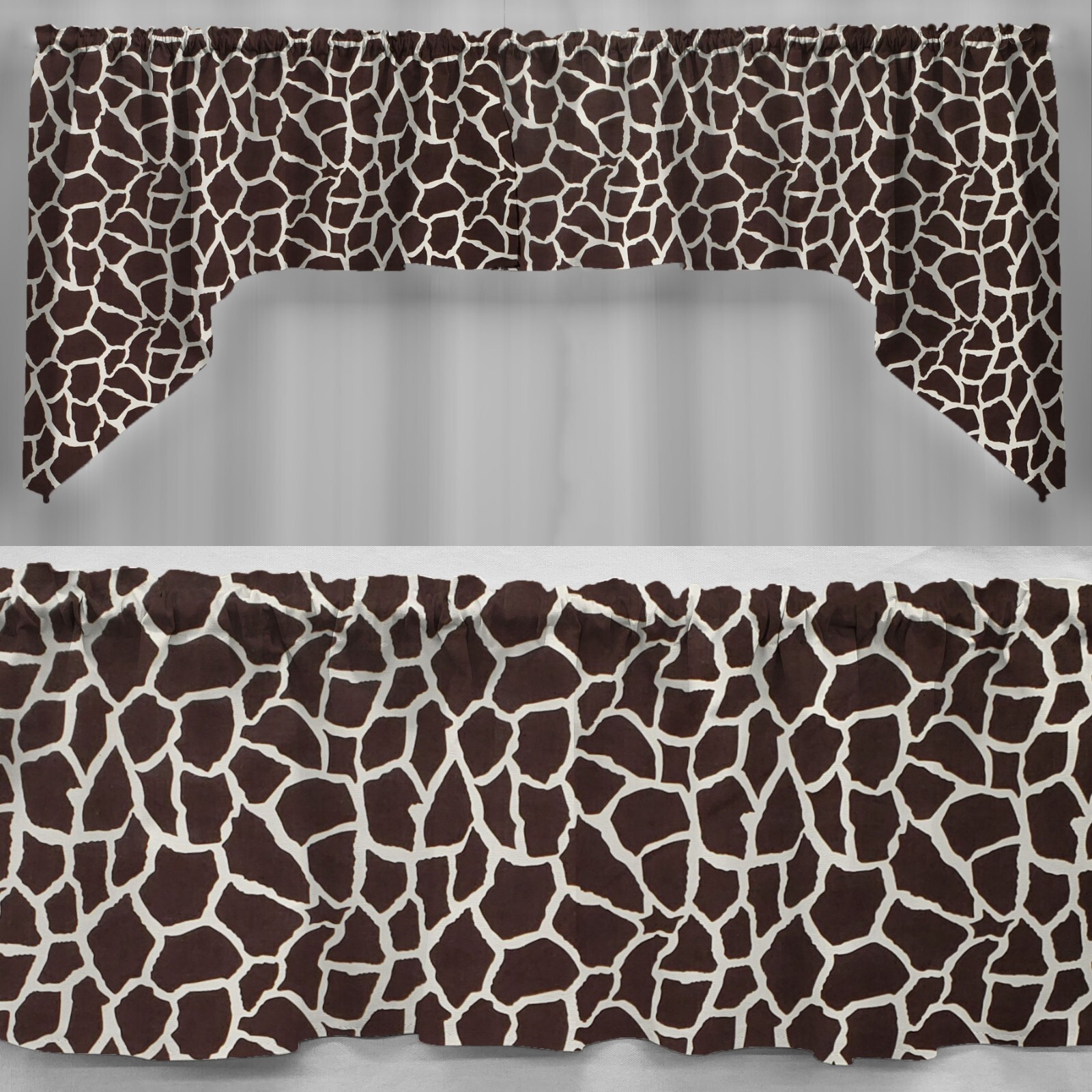 Animal Print Giraffe Swags, Valances or Curtains