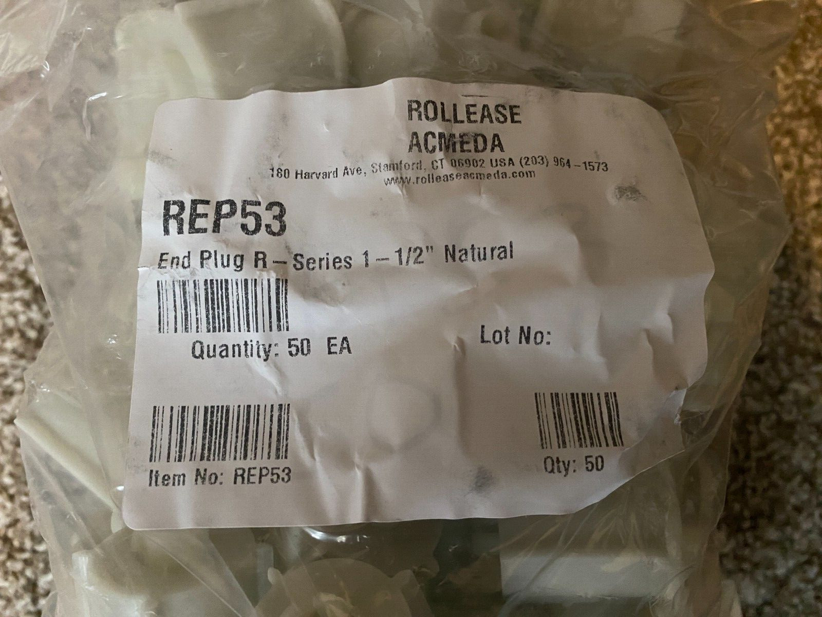 RollEase R-Series End Plug REP53 for 1-1/2 Inch Tube Natural NEW