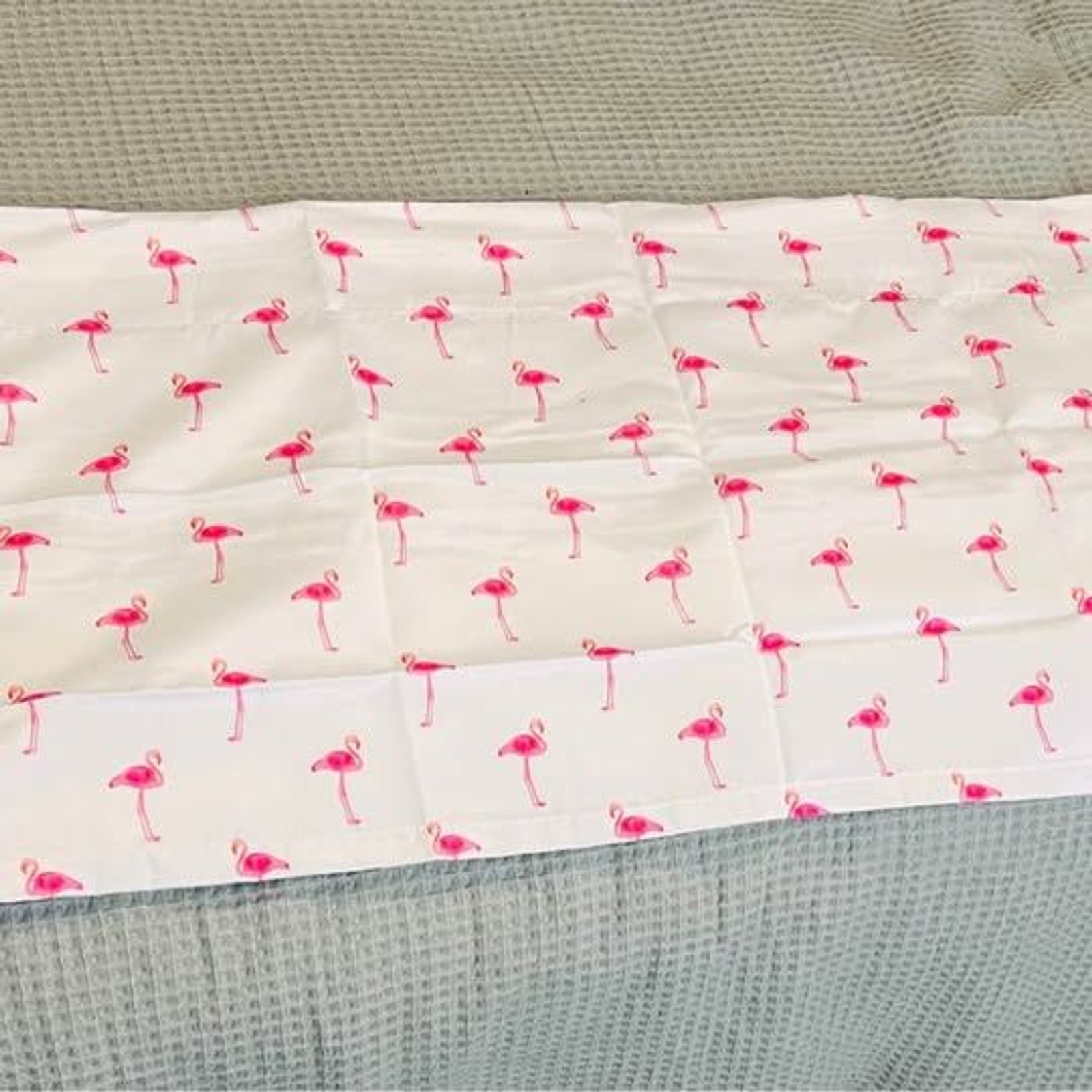Flamingo Window Valance Set 2 Panels Tropical Kitchen Curtains 18×54 New
