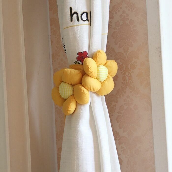 2X Flower Curtain Tieback Rope Holder Children Kids Bedroom Window Room Decor