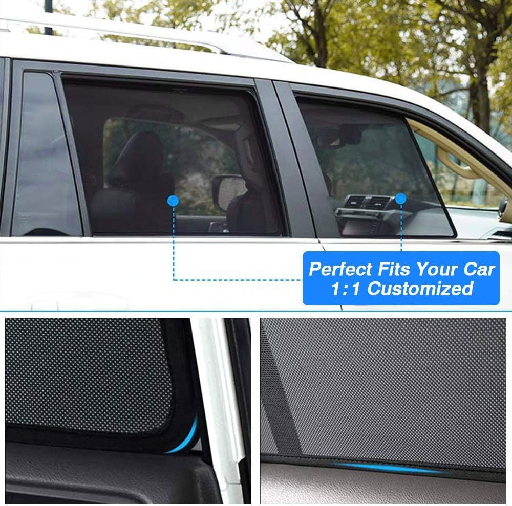 Powerty Custom Fit for Side Window Shade Toyota RAV4 19+ RAV4, black