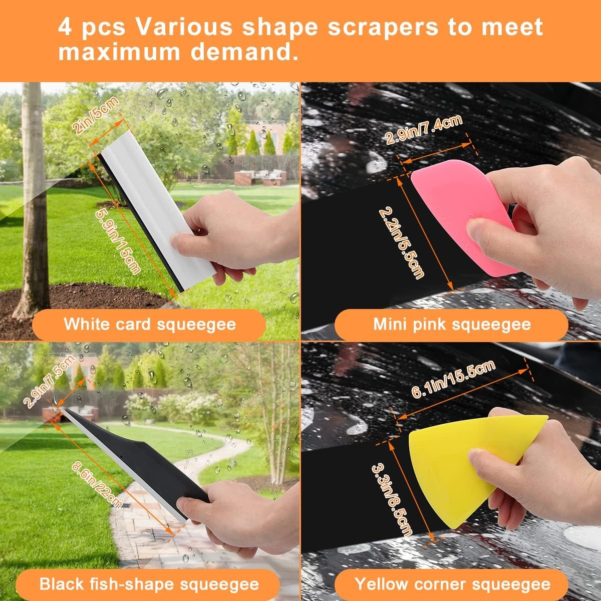 Car Window Tint Application Tools Kit 9 Pieces