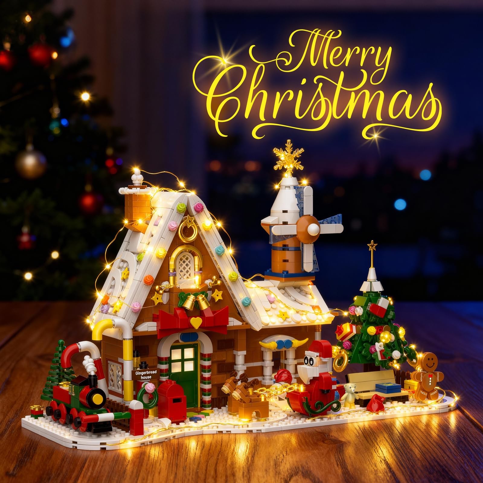 Advent Calendar 2025, Gingerbread House Building Set with Lights, 24 Days Chr…