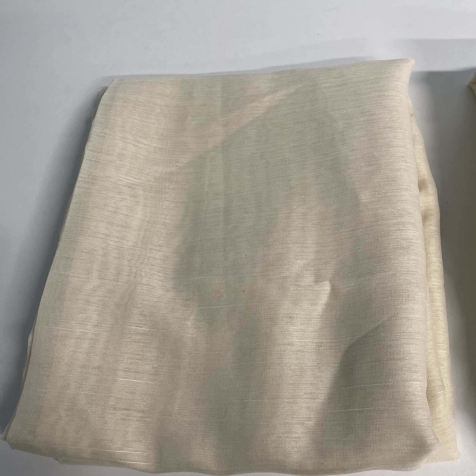 52×108 Sheer Window Curtain Panels (Set of 2) Ivory NEW FMFunctex Polyester 2-Pa