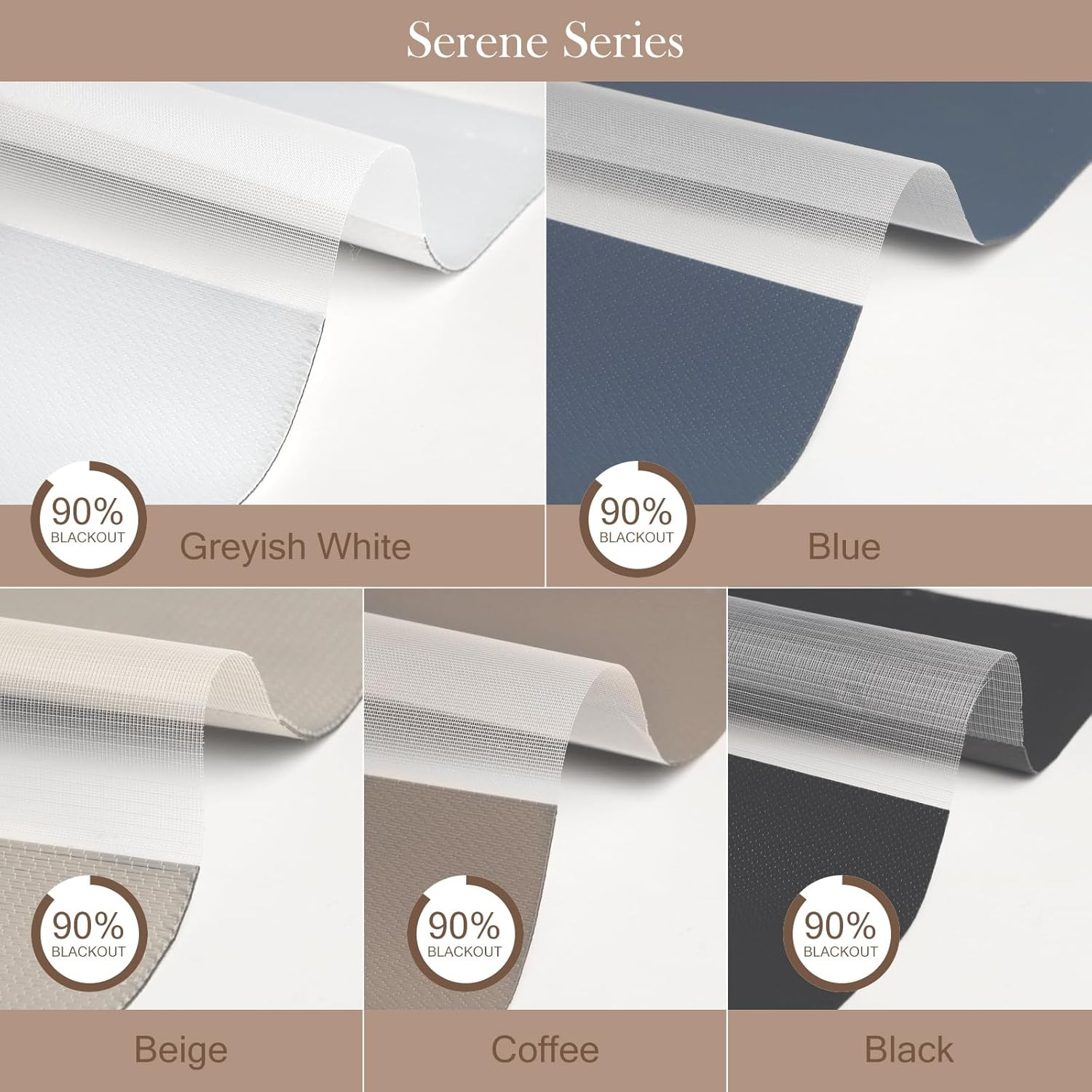 Motorized Zebra Blinds Fabric Sample，60%,85%,90% 99% Blackout Fabric Sample, Lig