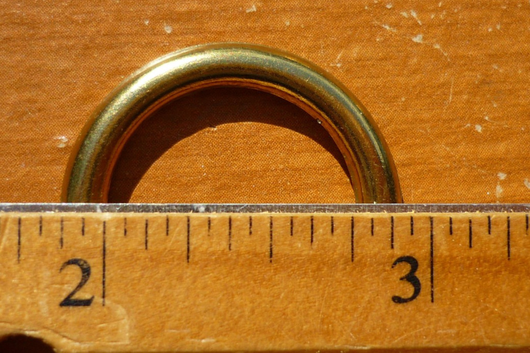 (42) Vintage Kirsch Bright Brass 13/16″ Sew-In Cafe Curtain Rings for 9/16″ Rods