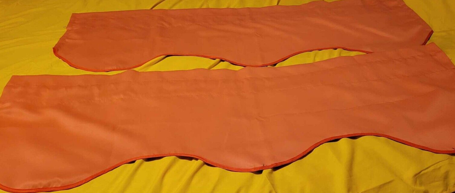 Coral scalloped valances 2 panels 52″ x 14.5″