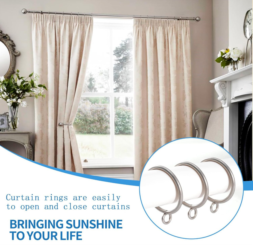 Curtain Rings Plastic & Metal – Open Ring Inner Diameter 3.6cm/3.8cm/4.7cm/5cm
