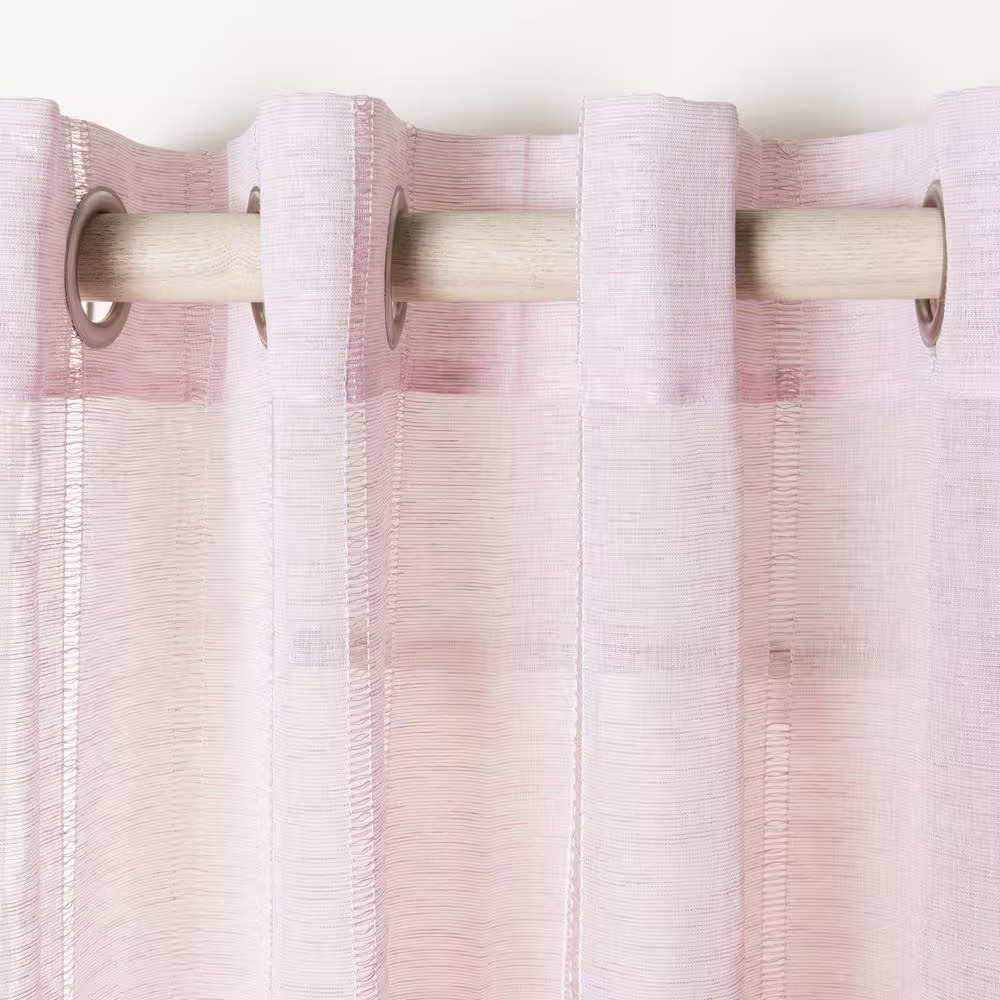 Lemma 52 In. W X 96 In. L Semi-Sheer Window Panel in Lavender