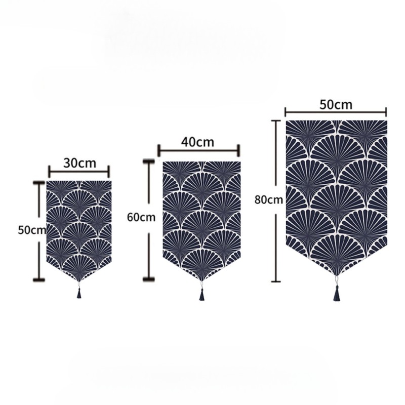 Japanese Short Curtain Wave Triangle Flag Kitchen Partition Restaurant Hanging