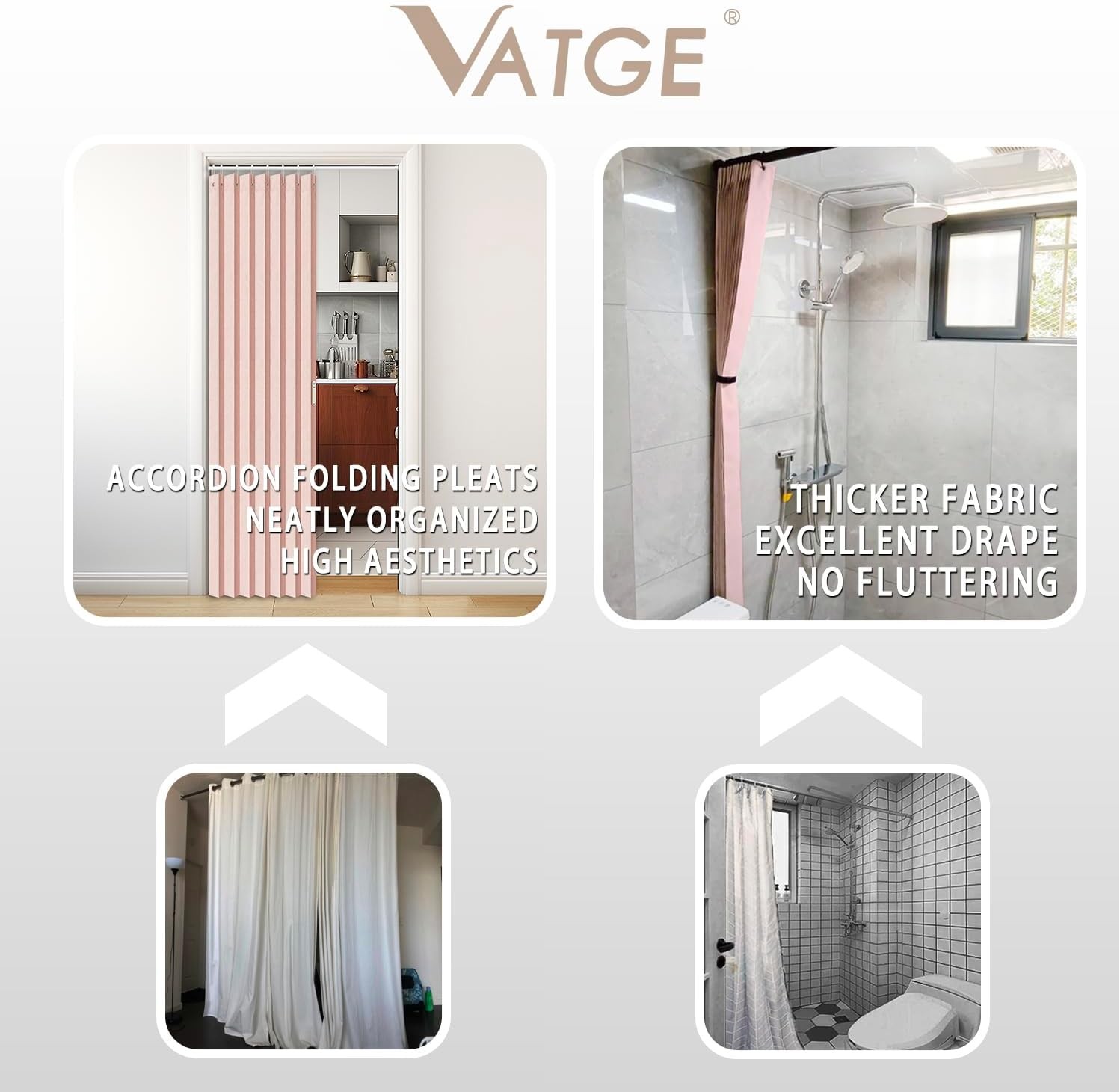 80-inch long room divider curtain, width 52 cm × length 78 cm, pink.
