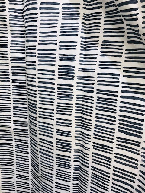 Ballard Designs Hatch Geometric Drapes Set 2 Navy Blue 84 Curtains Panels Pair🦩