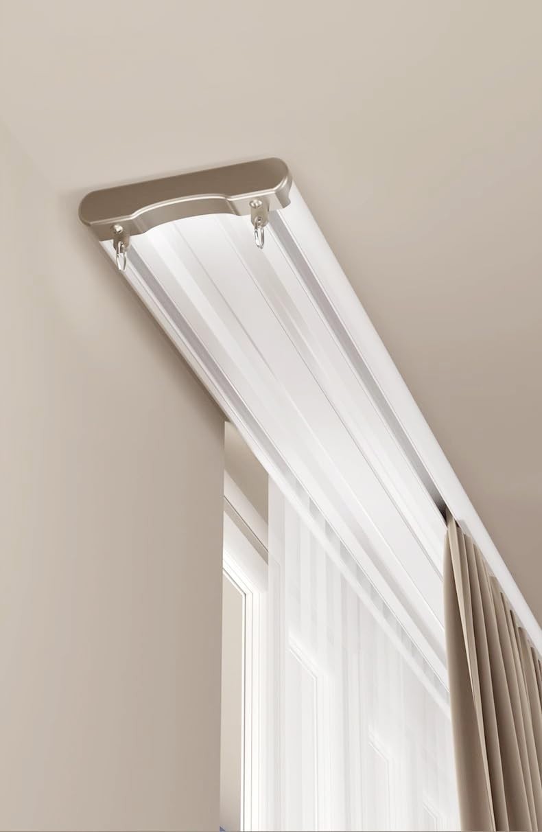 Curtain Track Ceiling Mount Ultra-Quiet Aluminum Rail 10ft Wide Heavy Duty