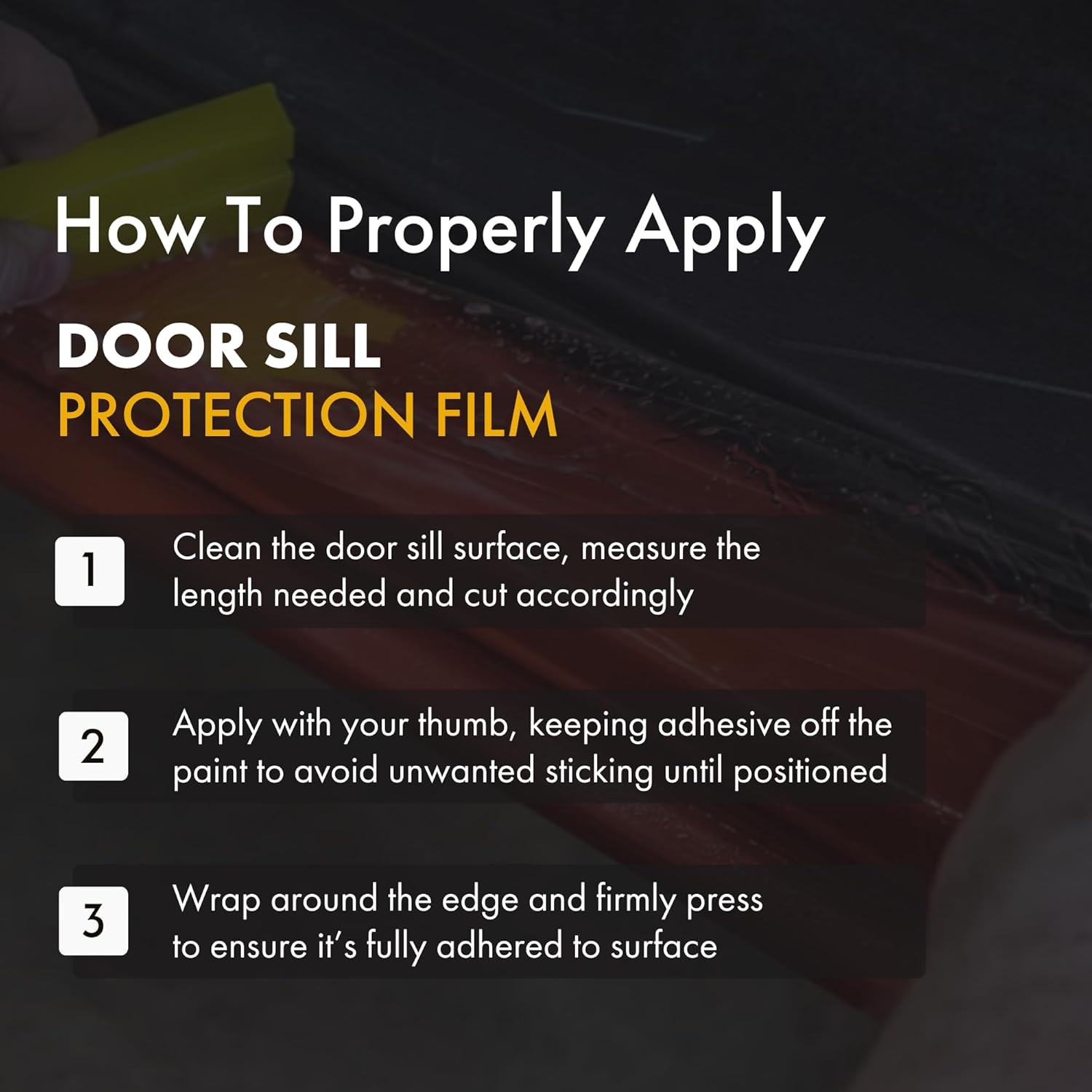 Universal Door Sill Guard 60×2.75 Clear Protection Film
