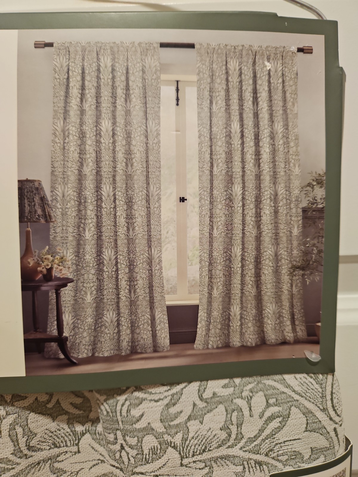 Morris & Co SNAKESHEAD Set Of 2 Curtain Panels 36×84 Room Darkening ~4 Available